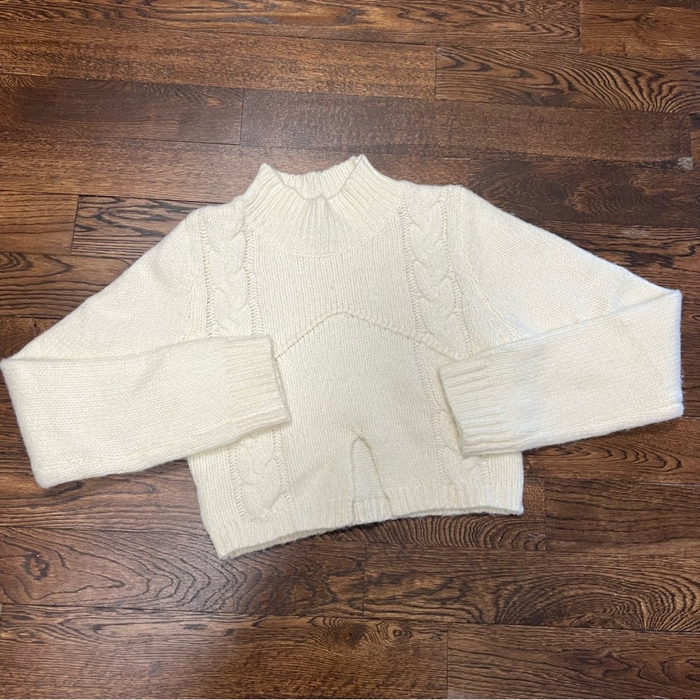 Étiquette Crop Knit Sweater